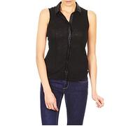 Majestic Short sleeved Shirt ZOE in Black UK 8