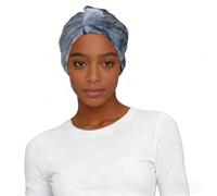 Majestic Silver Snow Leopard Printed Women Turban Headscarf Hat, Elastic Pre-Tied Sleep Cap for Work Outdoor Daily