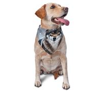 Majestic Snowy Wolf Print Dog Bandana Scarf Adjustable Triangle Pet Bib Cat Kerchief Washable Puppy Neckerchief for Birthday Holiday Party