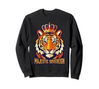 Majestic Sovereign Tiger Crown Royal Funny Big Cat Gym Sweatshirt