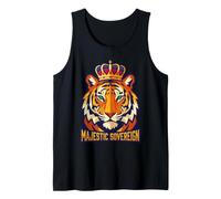 Majestic Sovereign Tiger Crown Royal Funny Big Cat Gym Tank Top