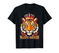 Majestic Sovereign Tiger Crown Royal Funny Big Cat Gym Value Graphic T-Shirt