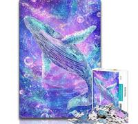 Majestic Spiritual Whale 1000 Pieces Jigsaw Puzzles for Adults And Teens,Staycation Kill Time Every Piece Is Unique - Challenging Family Fun Game (75x50cm)