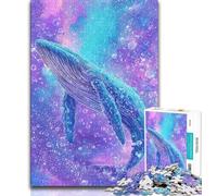 Majestic Spiritual Whale Jigsaw Puzzles for Adults 1000 Piece Puzzle,Help The Brain Exercise Addictive Toys to Cultivate Patience A Work of Art 50x75cm