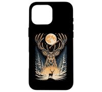 Majestic Stag Winter Forest Moon Case for iPhone 16 Pro Max