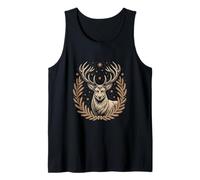 Majestic Stag with Antlers Stars Laurel Wreath Tank Top