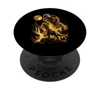 Majestic T-Rex Moon Roar Epic Dinosaur Fantasy Art Lover PopSockets Adhesive PopGrip
