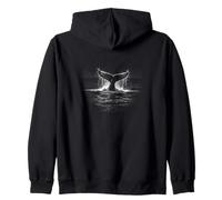 Majestic Tail of a Humpback Whale Ocean marine Life Scene Zip Hoodie