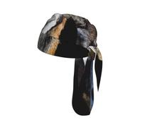 Majestic Tan Ram Printed Mesh Cycling Cap Cap, Quick Dry Do Rag Helmet Liner for Outdoor Sports Fitness