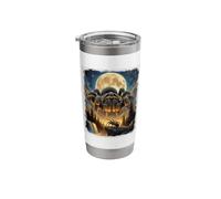 Majestic Tarantula Howling at The Moon Spider Surreal Horror Stainless Steel Insulated Tumbler