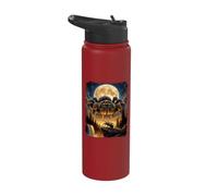Majestic Tarantula Howling at The Moon Spider Surreal Horror Stainless Steel Insulated Water Bottle