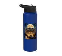 Majestic Tarantula Howling at The Moon Spider Surreal Horror Stainless Steel Insulated Water Bottle
