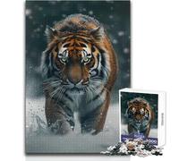 Majestic Tiger in The Wild for Adults 1000 Piece Puzzle Educational Fun Learning Activity Game Perfect Thoughtful Gift for Any Occasion Size 38x26cm