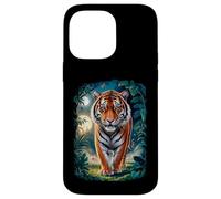 Majestic Tiger Moonlit Jungle Art Wildlife Case for iPhone 14 Pro Max