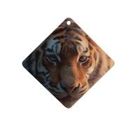 Majestic Tiger with Flames Automotive Air Fresheners Rhombus
