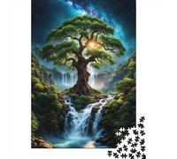 Majestic Tree 1000 Piece Jigsaw Puzzle Paper for Adults Waterfall Scenery Puzzle Game for Family Relaxing Gift 52x38cm/1000pcs