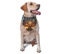 Majestic Tree Of Life Printed Graphic Pet Triangle Scarf For Dogs & Cats, Adjustable Cute Pet Bandana For & Photo Shoots