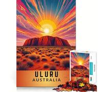 Majestic Uluru, Australia's Sacred Heart Hard Jigsaw Puzzle for Adults 1000 Pieces Think Smart Serene Game Family Game Perfect Decor (50x75cm)