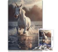 Majestic Unicorn Gallop 1000 Pieces Puzzles for Adults Playful Learning Cognitive Activity for Joyful Surprises Size 50x75cm