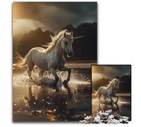 Majestic Unicorn Gallop Jigsaws 1000 Pieces for Adults Puzzles for Adults Perfect for Christmas Halloween Easter New Year 1000 PCS(75x50cm)