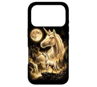 Majestic Unicorn Moonlit Waterfall Fantasy Case for iPhone 17 Pro
