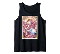 Majestic Unicorn Pink Hair Flower Magic Creature Fantasy Tank Top