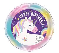 Majestic Unicorn Round Foil Balloon (45cm) - Vibrant Multicolor Design - Ideal for Enchanting Parties & Celebrations - 1 Pc