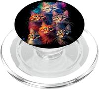Majestic Various Breed Cats in Space Kids & Adult Kitten PopSockets PopGrip for MagSafe