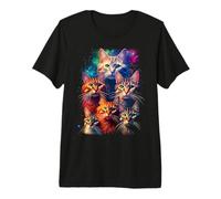 Majestic Various Breed Cats in Space Kids & Adult Kitten Premium T-Shirt