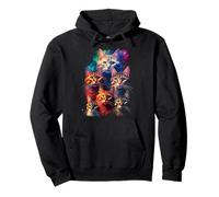 Majestic Various Breed Cats in Space Kids & Adult Kitten Pullover Hoodie