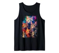 Majestic Various Breed Cats in Space Kids & Adult Kitten Tank Top
