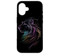 Majestic Vibrant Lion Cosmic Spectrum Profile Case for iPhone 16