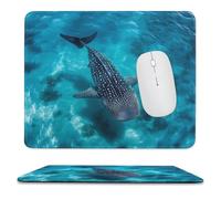Majestic Whale Shark Soft Gaming Mouse Mat with Non-Slip Rubber Base Computer Game Mice Pad for Home Office Work