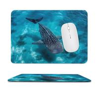 Majestic Whale Shark Soft Gaming Mouse Mat with Non-Slip Rubber Base Computer Game Mice Pad for Home Office Work