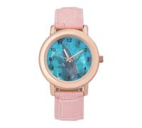 Majestic Whale Shark Women Simplicity Watch with Leather Strap Easy Reader Ladies Wristwatch