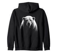 Majestic white bear polar and ice wildlife nature design Zip Hoodie