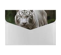 Majestic White Bengal Tiger File Folder Accordion Document Organizer Portable Paper Bill Receipt Organizer Reusable 6 Pocket Expanding File Pockets Plastic Folder for Home Office Supplies