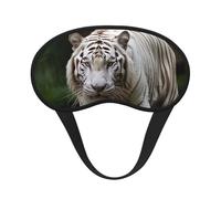 Majestic White Bengal Tiger Sleep Mask for Side Sleeper Soft Breathable Sleeping Eye Mask Blackout Silk Eye Sleep Shade Cover with Elastic Strap Night Blindfold for Women Men Travel Nap