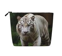Majestic White Bengal Tiger Toiletry Bags for Women, Portable Travel Cosmetic Bag, Daily Organiser with Zipper