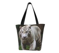 Majestic White Bengal Tiger Women'S Handbag Shopping Bag, Large Capacity Tote Bag, Suitable For Shopping, Beach Trips, And Fitness