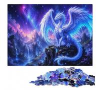 Majestic White Dragon in a Mystical Landscape Jigsaw Puzzle, 1000 Pieces | Gift for puzzle lovers: quiet evening activity at home.