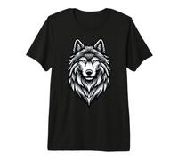 Majestic Wolf Head Wild Animal Nature Art Design Premium T-Shirt