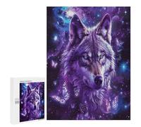 Majestic Wolf Stunning 500 Piece Jigsaw Puzzles All AgesJigsaws Evening Wind-Down Activity Challenging Home Decor Stress Relief 500 PCS
