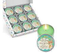 Majestic Zen Baby Shower Candle Favors for Boy |9-Pack Scented Soy Wax Candles with Fresh Ocean Sunrise |Long Lasting 40 Hour Burn Party Favors |Unique Keepsake Baby Shower Gifts & Gender Reveal Favor