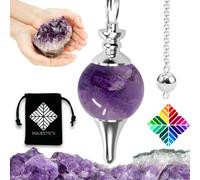 Majestic's AMETHYST Crystal Dowsing Pendulum - Radiesthesia Divination Pendant - Natural Stone - 14g