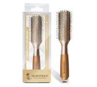 MAJESTIQUE Fusion Vent Hair Brush for Blow Drying Premium Golden Series - Styling and Solon, Detangling Hair Brush for Short Thick Tangles Hair, Hair Straightener Both Men and Women (Golden/HR110)