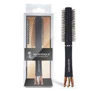 Majestique Roller Round Brush, Hair Brush for Blow Drying is perfect to Style - Exclusive Crown Handle, Add Volume to any Short Hair Style, Works Great with Wax, Clay, Beard Balm, Pomade