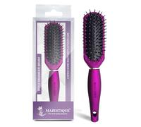 MAJESTIQUE Styling Brush For Curly Hair 7 Row Premium Purple Series - Hair Brush for Separating, Shaping & Defining Curls - Blow-Drying, Hair Brush for Women Men Styling & Detangling Brush -