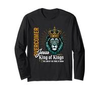 Majesty King Feline Overcomer Quote Design Long Sleeve T-Shirt