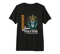 Majesty King Feline Overcomer Quote Design Premium T-Shirt